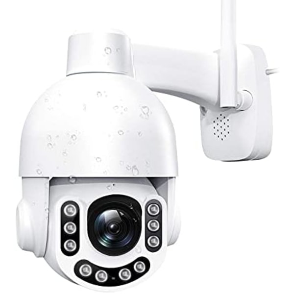 Intelligent Rörelsedetektering Utomhuskamera, Automatisk Spårning & Tvåvägssamtal, 360° PTZ-kontroll för Omfattande Hemsäkerhet