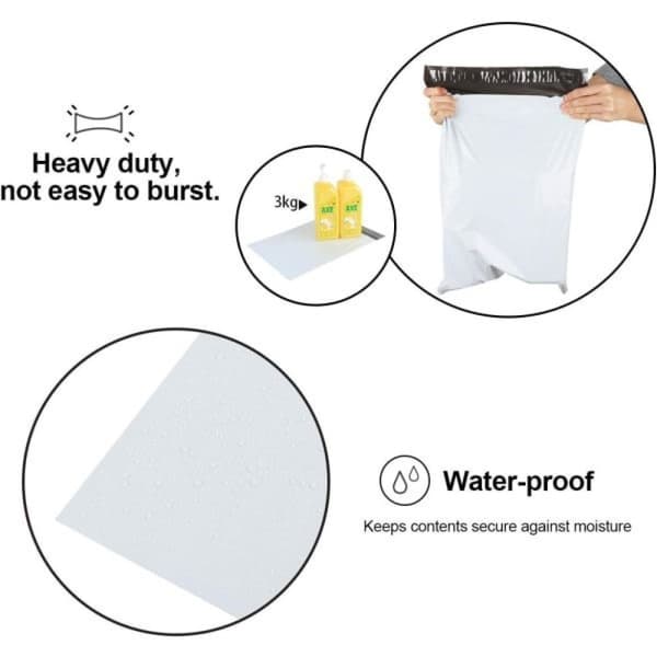 100-pak Plastposer Postposer Plastforsendelse P