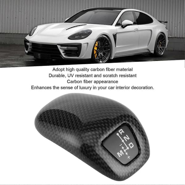 Bilinteriør Kulfiber Gearskifteknop Cover Passer til Panamera 971 2017-2020