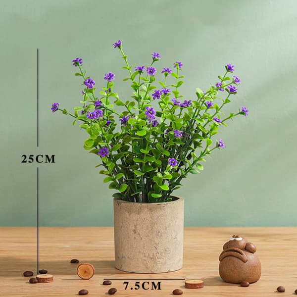 Kunstig stueplante mini kunstige planter potter 1 stk