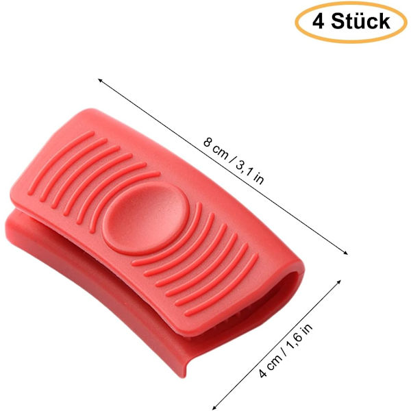 Varmt Grepphållare, 4-pack Silikonassistentgrepp, Halkfritt Isolerande