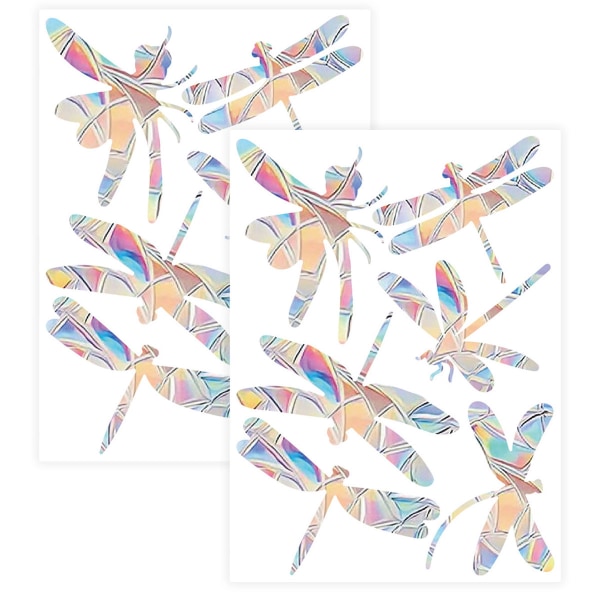 2st Färgglada fönsterklistermärken Regnbågsprismfjäril