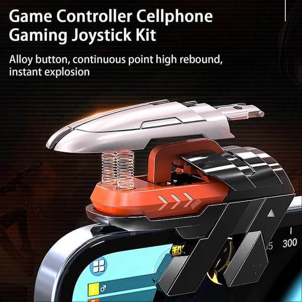 Mobil Spilcontroller Hurtig Respons Lav Latens Høj Sensitiv Ultralet Bred Kompatibel Mobil Spilcontroller 6 Finger Trigger Joystick Telefon