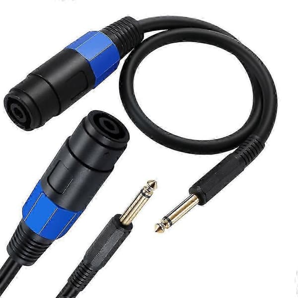 Speakon hun-stik til 1/4\" han-kabel lyd patch Speakon jack-stik til 6,35 mm Ts højttaler forbindelseskabel