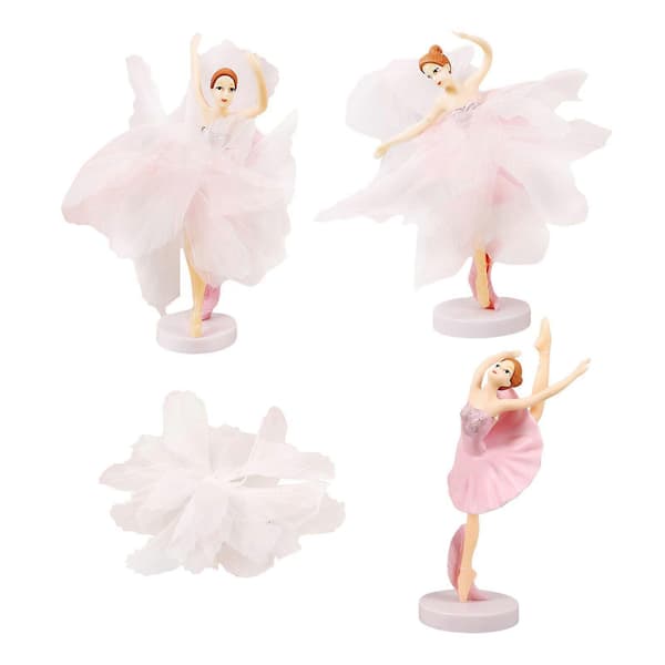 1 sett 6 stk vakre kakedekorasjoner Elegant ballerinapyntsett