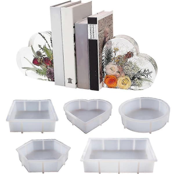 Geometri Stor Terning Prøve Spejl Silikoneform DIY Krystal Epoxy Resin Form (rund)