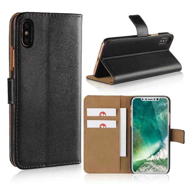 iPhone 11/11 Pro/11 Pro Max lompakkokotelo suojakuori korttipaikalla - Musta iPhone 11 Pro