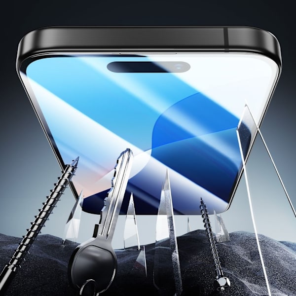 ESR iPhone 16 Pro -näytönsuoja Armorite kehyksellä, musta
