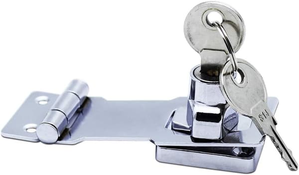(2-pack) Metallhasplås 80 mm Dörrbult Låsspänne med Hänglås