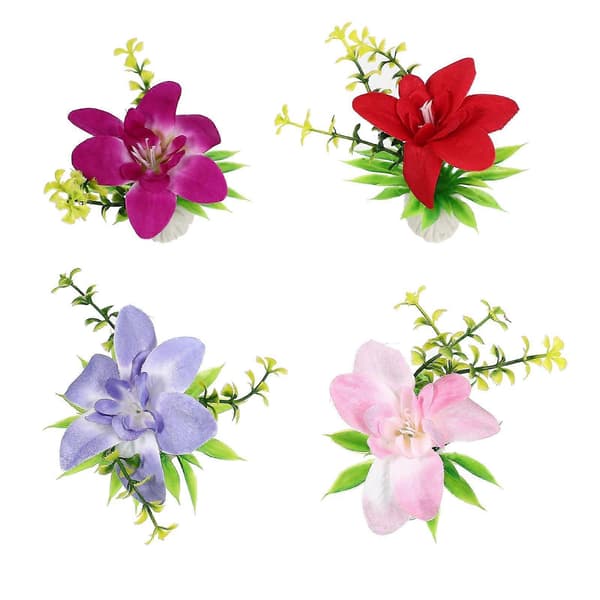 4 st japanska sushitallrikar blomdekorationer konstgjorda blomsterprydnader matfat blomdekorer