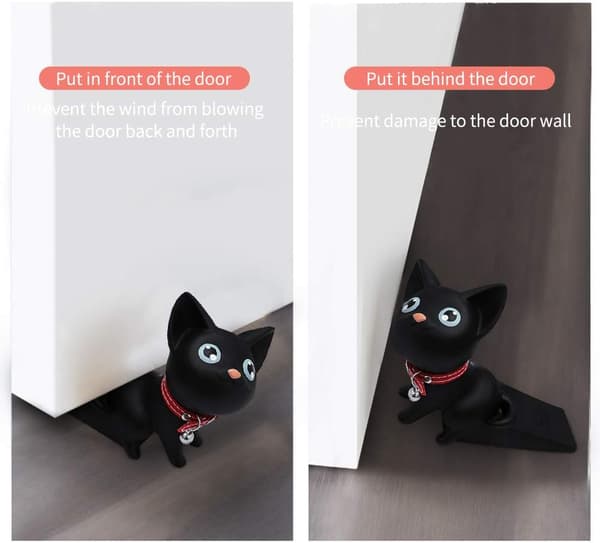 Söt katt dörrstopp silikon dörrstopp söt stil dörrstopp