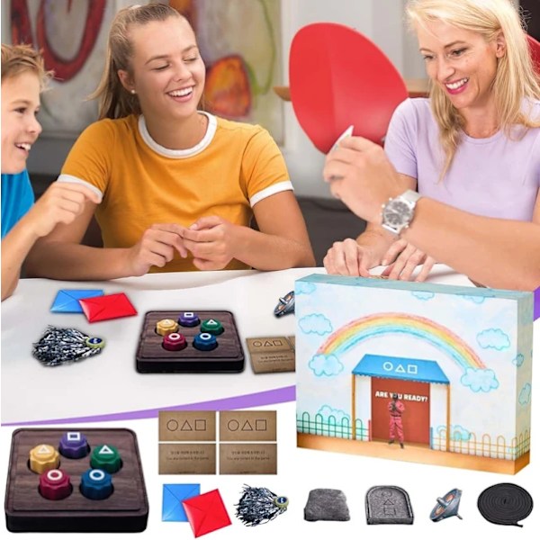 Gos- Squid Game 2 Koreansk Folkspel Set – Lekset Inspirerat av Squid Game 2 (9st+Bas)