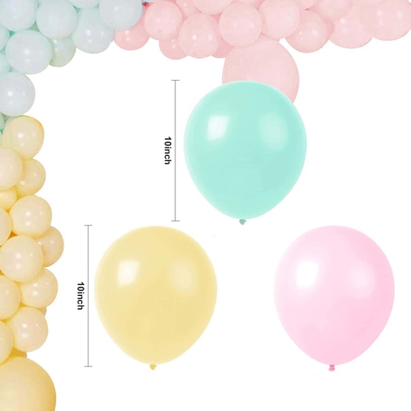 5" färgglada ballonger Pastell latexfärgad macaronballong