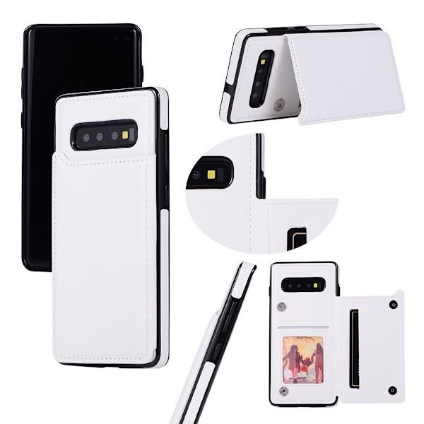 Skal med Kortfack - Samsung Galaxy S10 Rosaröd