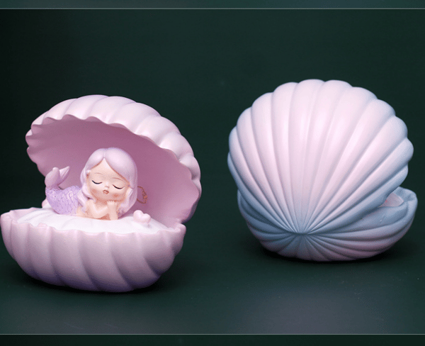 Kreativ jentehjertegave Ins Wind Perle Shell Havfrue Stjernelampe