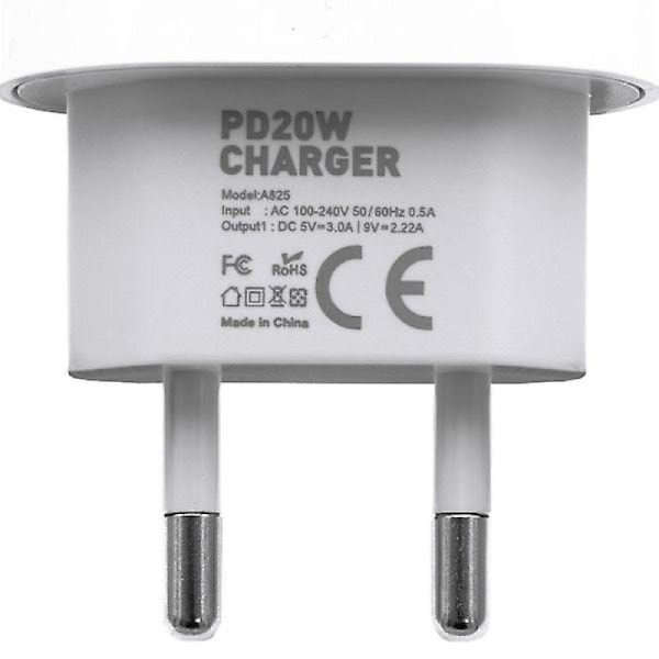 iPhone Laddare - Snabbladdare - Adapter + Kabel 20W USB-C Vit 4-pack
