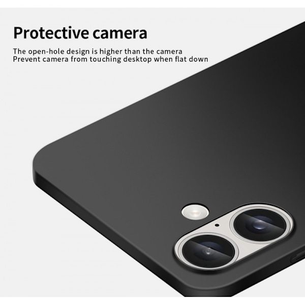iPhone 16 Plus Ultratunt Mattsvart Skal Basic V2