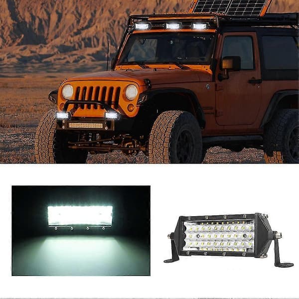 9 tommer, Bil LED Bar Off 9-30v 6000k 54w Til Lastbil Niva Suv 4wd A S