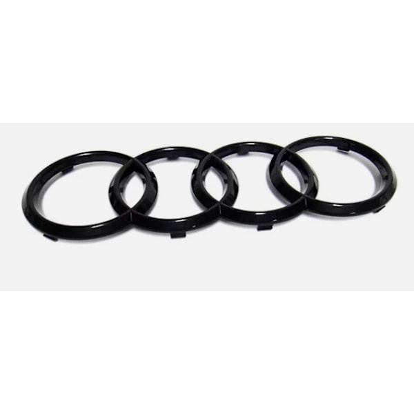 273x94+193x66MM Emblem Kühlergrill för Audi A4 A5 A6 Badge Glänz Svart NY