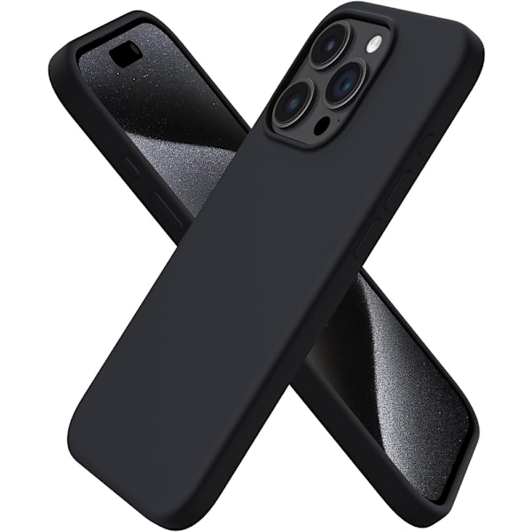 iPhone 15 Pro skal Mjuk TPU Tunt Svart