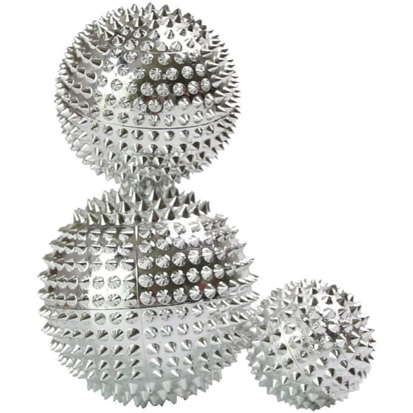 2 magnetiska akupressurbollar - Silver, diameter 56mm
