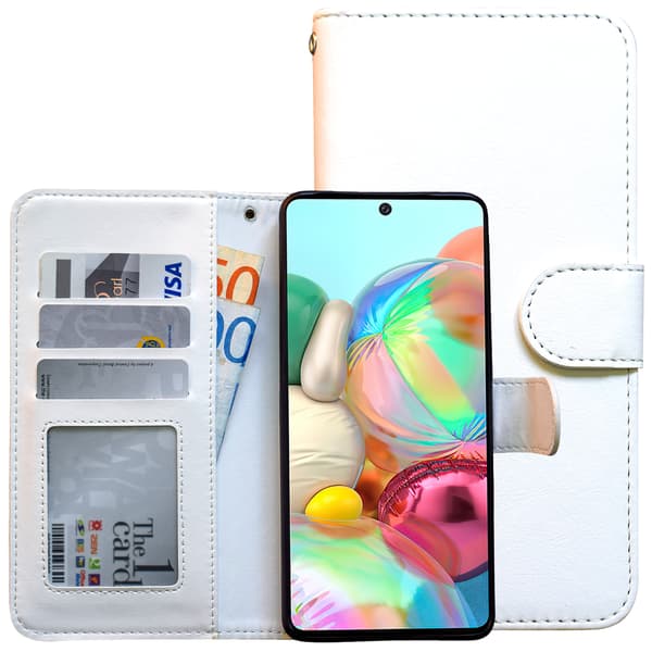 Galaxy A51, læderetui, beskyttelse, sort Svart
