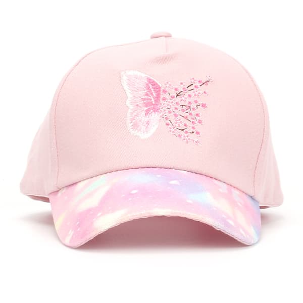 Barnas Drømmende Sommerfuglbroderte Baseballcaps med Iridescent Brett pink