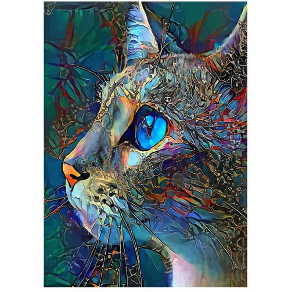 30x40cm Voksen Barn 5D DIY Diamantkunst Maleri Kit - Katt Aux