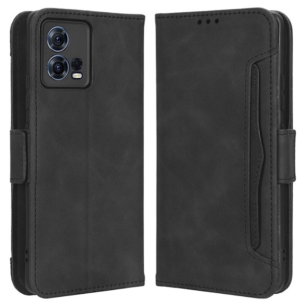 SKALO Motorola Edge 30 Fusion 5G 6-FACK Plånboksfodral - Svart Svart