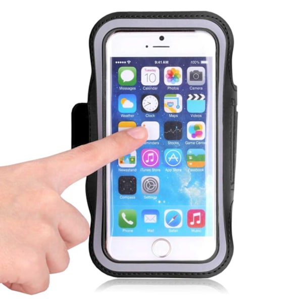 Universalt 6,8" Sportarmband Träningsarmband för Mobiltelefon svart one size