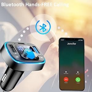 Smart køreledsager, opgraderet Bluetooth 5.3 FM-sender for problemfri forbindelse, oplev hurtig opladning og klar musikstreaming, perfekt