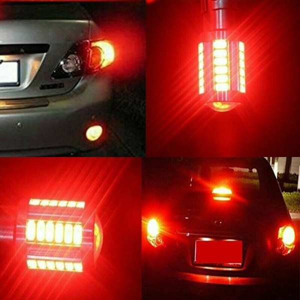 Superstarka LED-lampor, 1157 BAY15D Rundstrålande Ultrastarka Effekter Låg Strömförbrukning Bil LED Blinkers Bromsljus, Energibesparande Lång Livslängd
