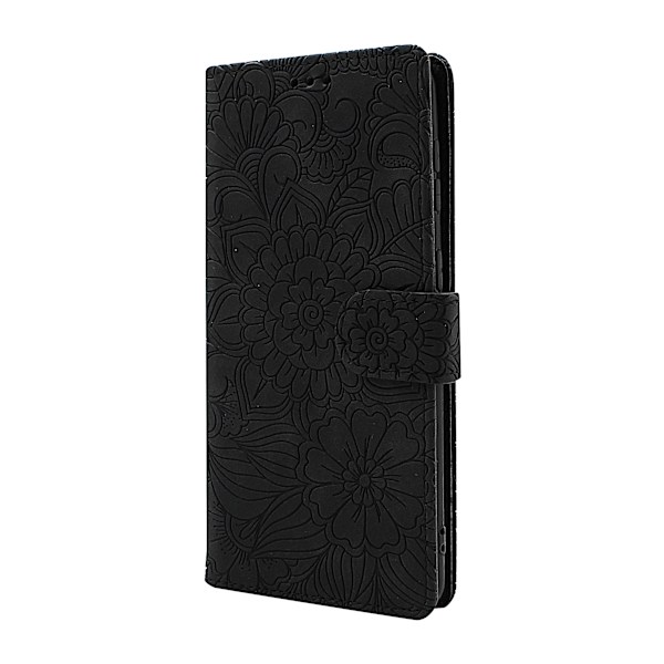 Flower Standcase Wallet Xiaomi 11T / Xiaomi 11T Pro Svart