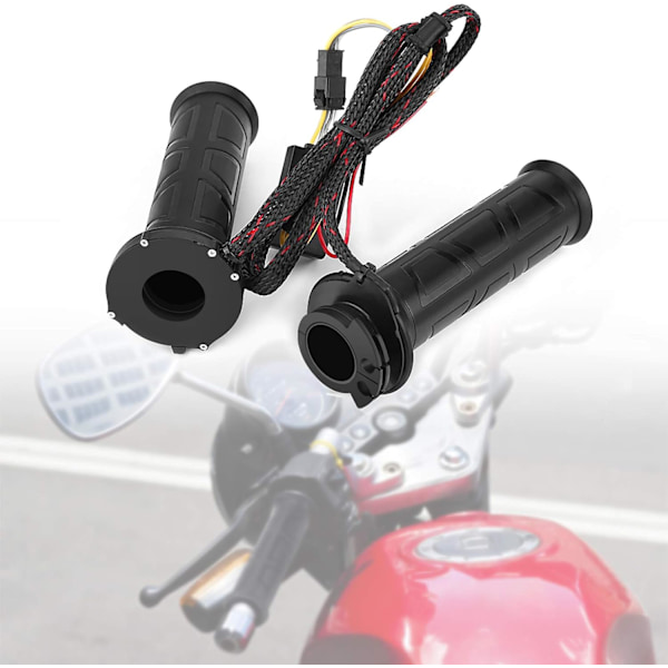 Motorcykelvärmehandtag, 22 mm universellt motorcykelstyre, värmehandtag, 7/8 tum m