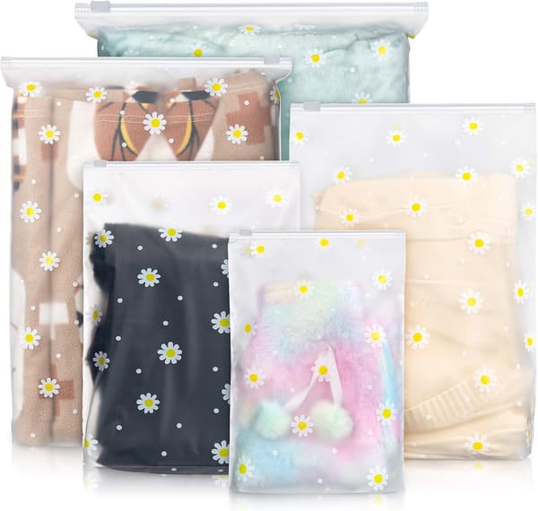 Läckagesäker påse, 25 stycken transparenta frostade plastblixtlås