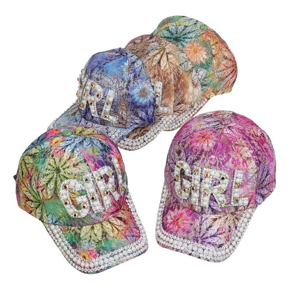 Baseballcaps med hundrevis av paljetter og dia