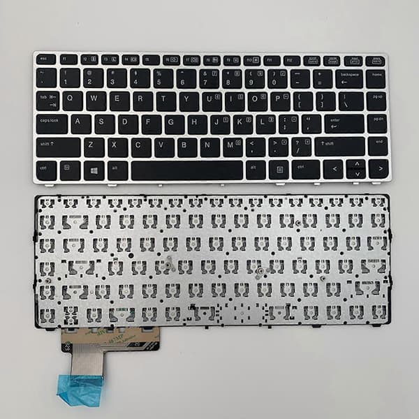 för HP EliteBook folio 9470m Engelskt Laptop Tangentbord, US Layout Silver Ram