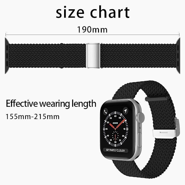 Apple Watch kompatibelt Armband Elastisk   DENIM BLÅ  42/44/45 mm multifärg one size