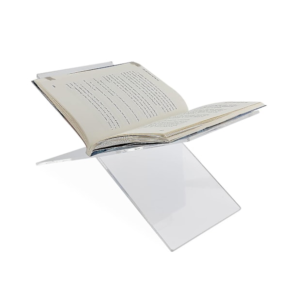 Genomskinlig öppen bokstöd, akryl öppen bokstöd läsställ för böcker, bibel, kokböcker, tidskrifter