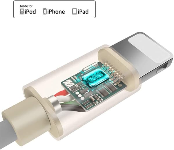 3-pack kabel för iPhone, 2 m nylonflätad iPhone-laddningskabel med kraftig aluminiumkontakt