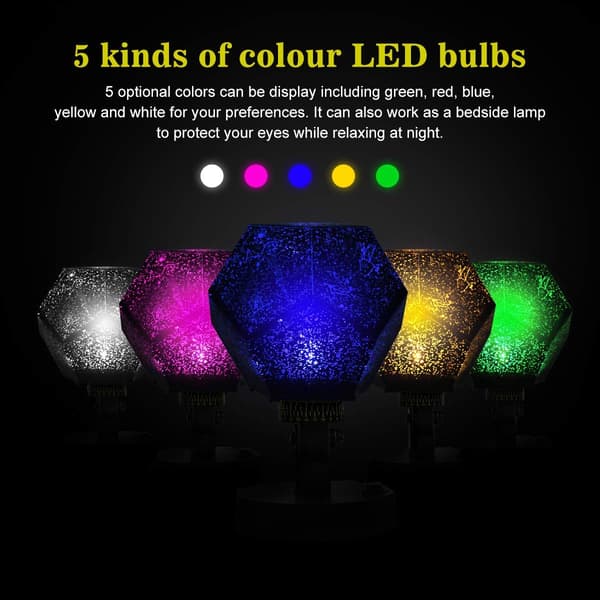 Starry Symphony Lampe, Bluetooth Musikkspiller Integrert Galaxy Stjerne LED Nattlysprojektor, Tilbyr Tilpassbare Lyseffekter for Rolig