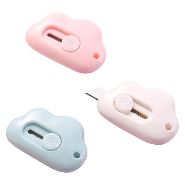 Bärbar Mini Konst Utility Cutter, Infällbart Blad Säkerställer Säkerhet, Idealisk För Att Skära Kuvert, Papper Och DIY-hantverk, 3 st