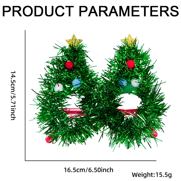 5 stycken julglasögonbågar Julgransglasögon Juldekoration Kostymglasögon Kreativa Roliga Ögonbryn för Julhelgens Favoriter