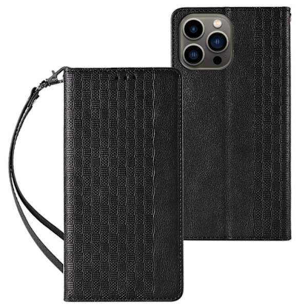 Sort Magnetisk Pungcover med Stativ til iPhone 14 Pro