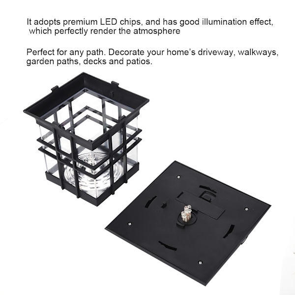Utomhus Solcellsdriven Husformad LED-lampa, Energibesparande Trädgårdslandskapslampa Med Automatisk Sensor För Vitt Varmt Ljus, Solcellspelarlampor