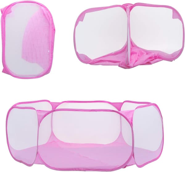 (Pink), Lille dyreburstelt, åndbart kæledyrstelt, foldbart legetøj
