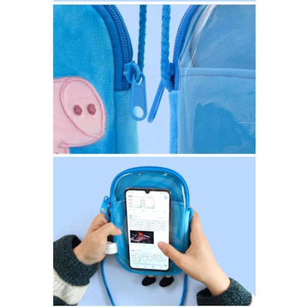 Greta Gris Peppa pig  förskolebärare axelväska 2 modeller Blue George Blå