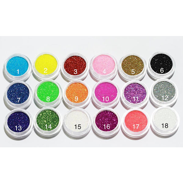 Glitter finkornigt 21. Multicolor