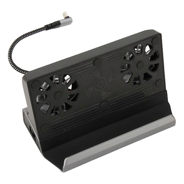 til Steam Deck Dockingstation 10 i 1 til Rog Ally Dock med 5 USB 3.0 2.0 Dobbelt Køleventilator HD Multimedia Interface 4K Ved 60Hz 100W Opladning