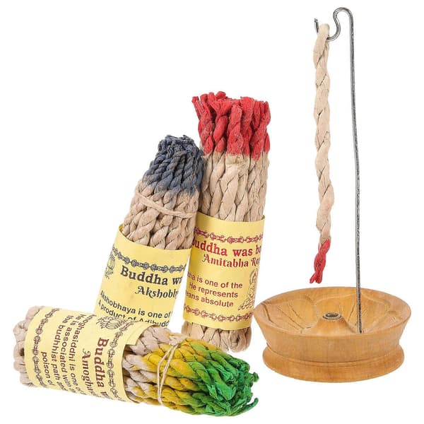 1 sett røkelsesbrennere, aroma røkelsesholder, røkelsesbrett med røkelsesrep